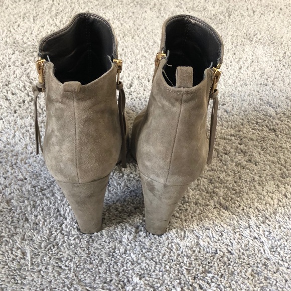 Gray Steve Madden Zipper Booties - Picture 7 of 8